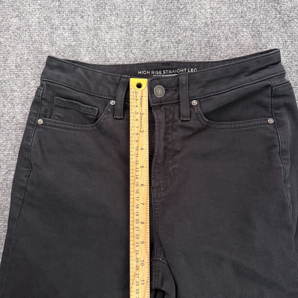 Chicos High Rise Straight Leg Jeans Womens Size 00R US 2 Black Stretch Denim - Picture 9 of 12